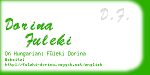 dorina fuleki business card