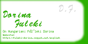 dorina fuleki business card